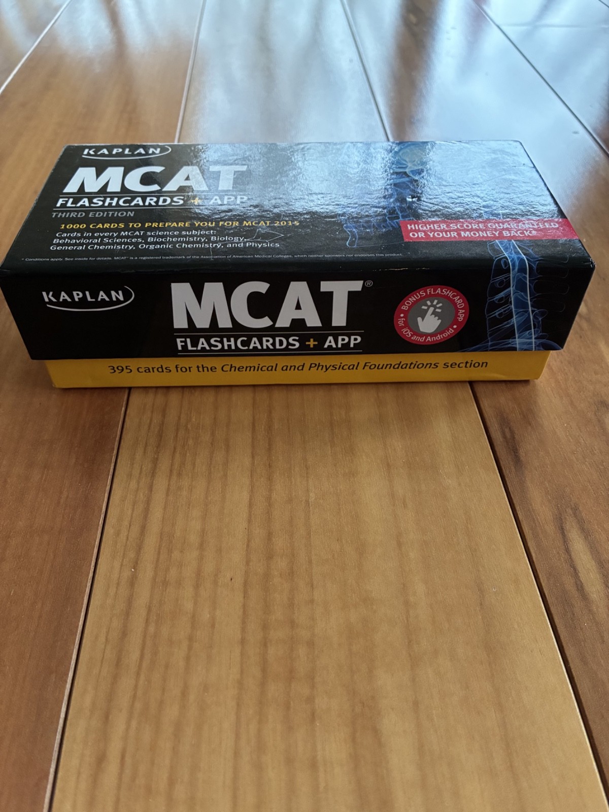 Kaplan MCAT Flashcards + App, Third Edition, 1000 Cards Prepare MCAT 2015