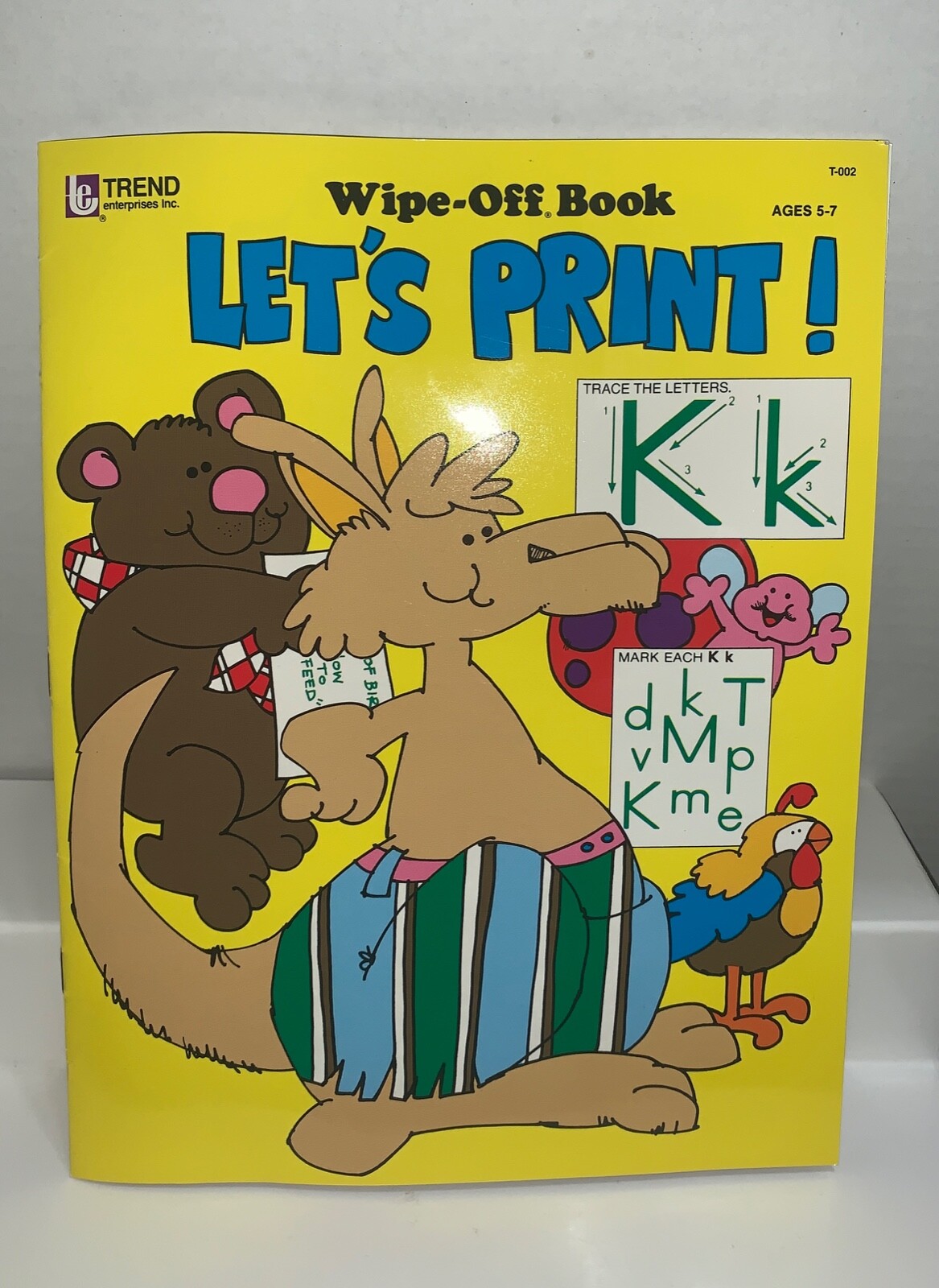 Vintage 1980 Trend Enterprises Wipe-Off Book LET’S PRINT Educational