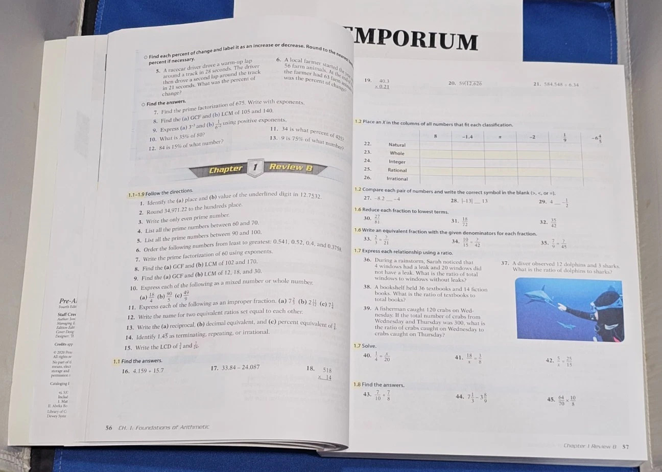 Abeka Math 8th Grade: Pre-Algebra Work-Text Fourth Edition – Pensacola C College