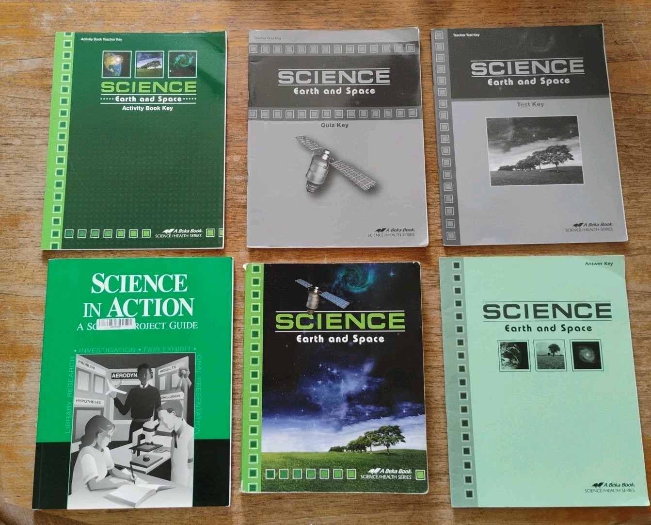 Abeka Earth And Space Science Textbook, Project Guide, Quiz/Test keys, Activity