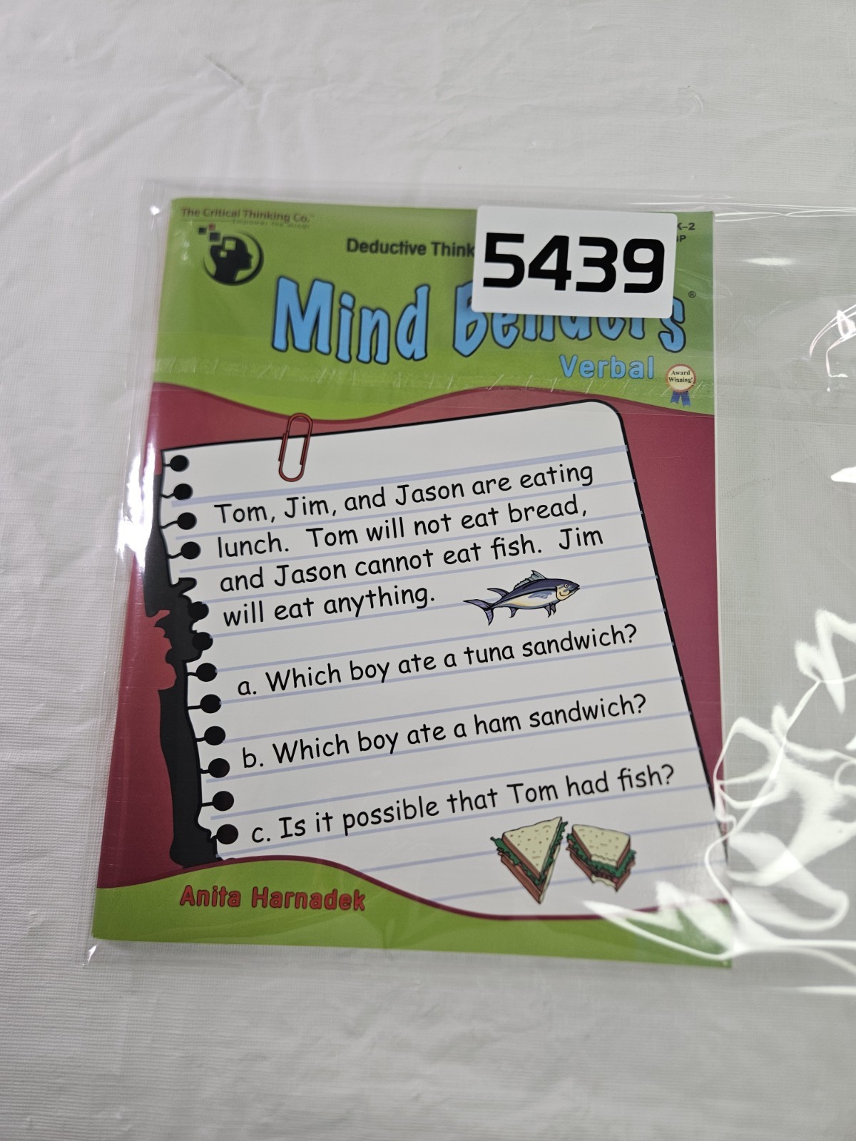 Mind Benders Verbal Deductive Thinking Logic Anita Harnadek 2010 Homeschool