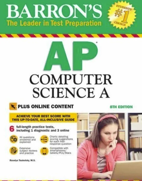 Barron’s AP Computer Science A, 8th Edition – Like New