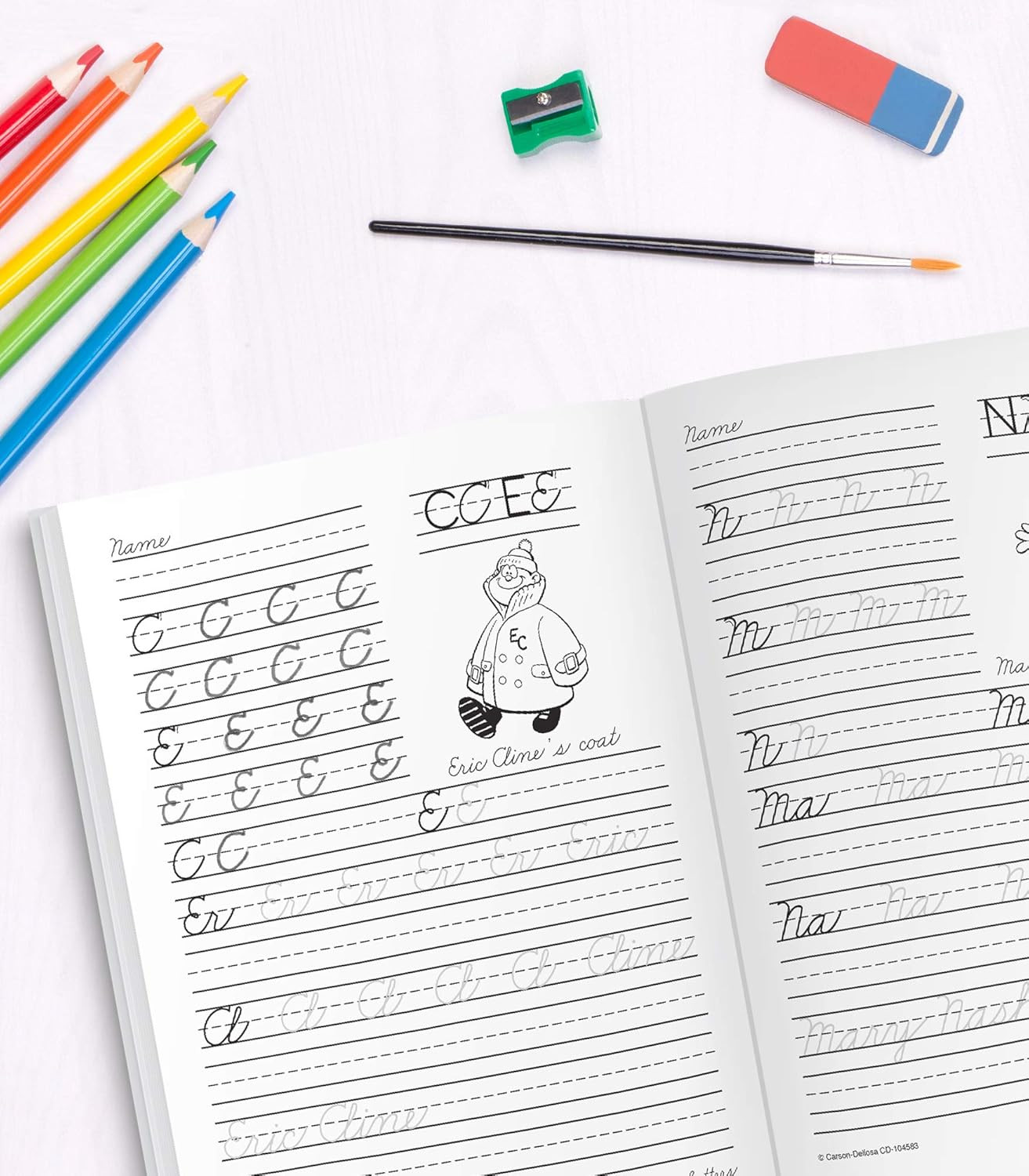 Beginning Traditional Cursive Handwriting Workbook for Kids, Handwriting Practi