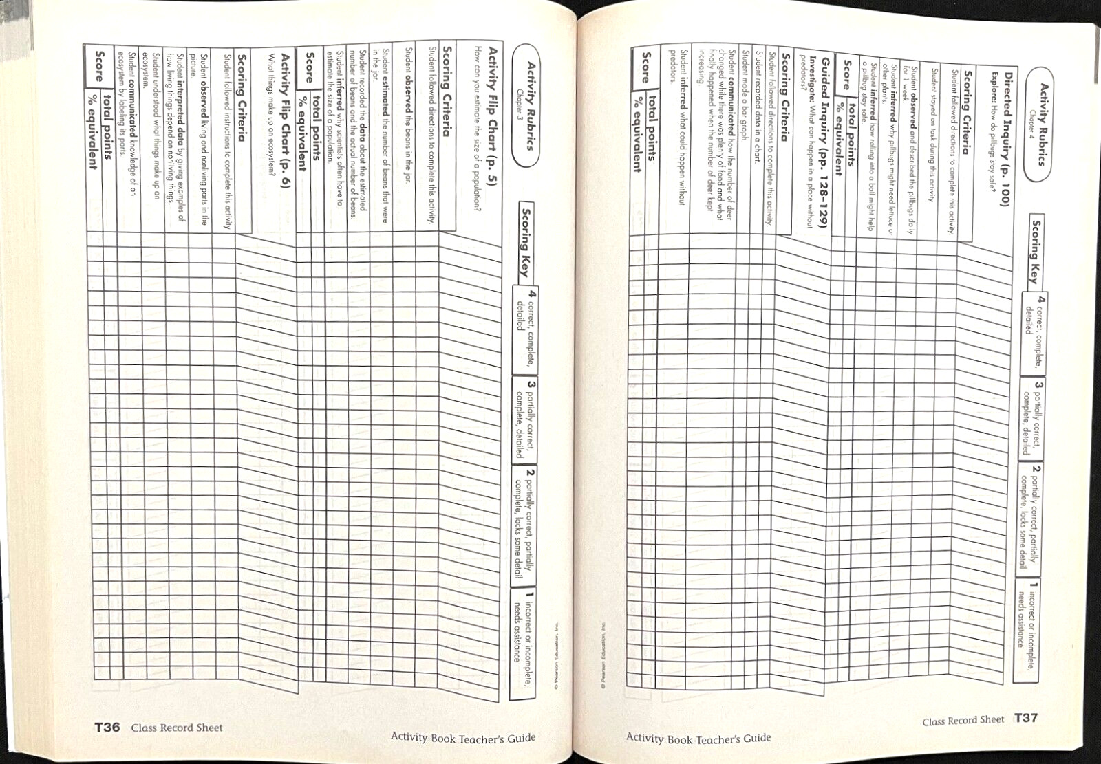 3rd Grade – SCIENCE – ACTIVITY BOOK – TEACHER EDITION (2010, Foresman)