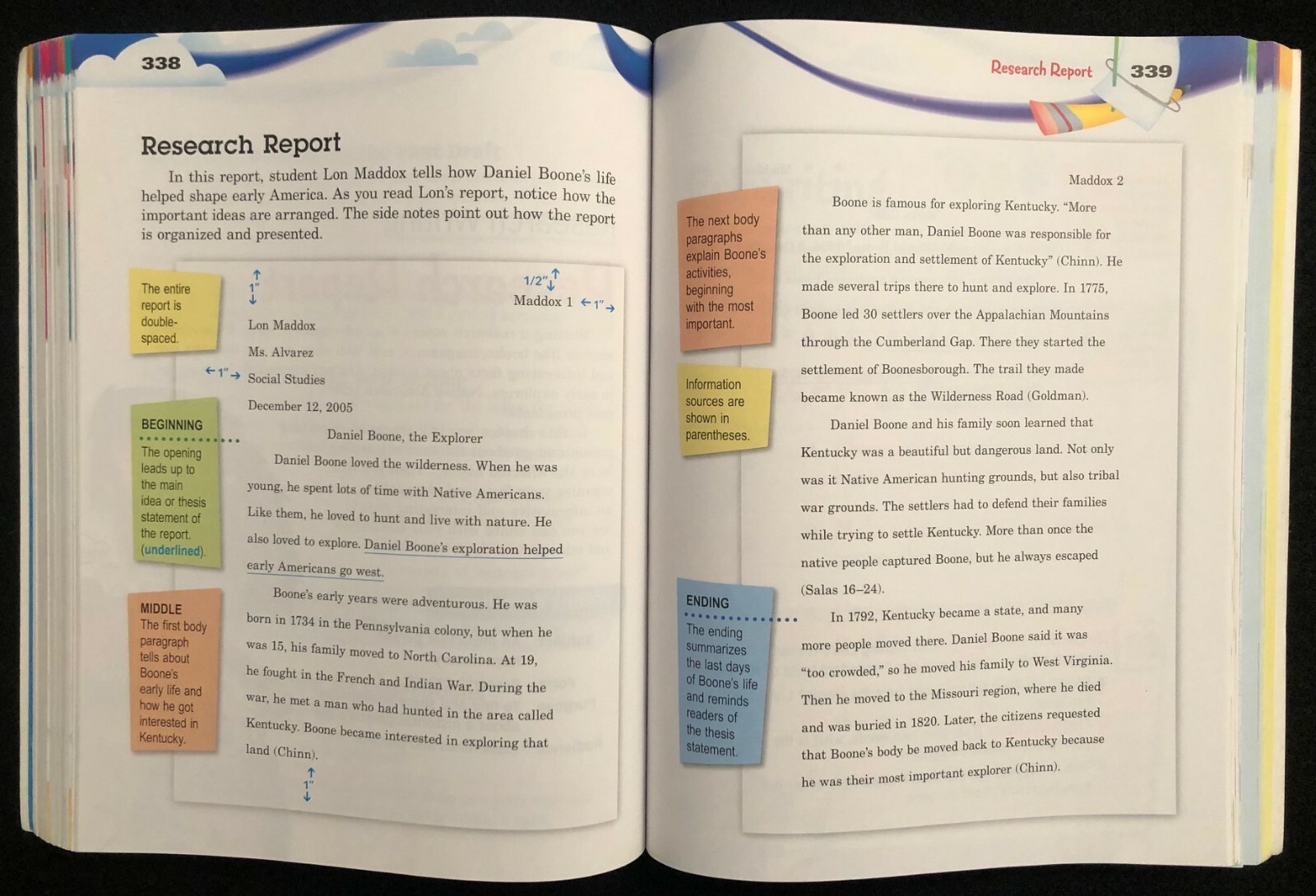 5th Grade – WRITE SOURCE: A Book for Writing, Thinking, and Learning (2006)