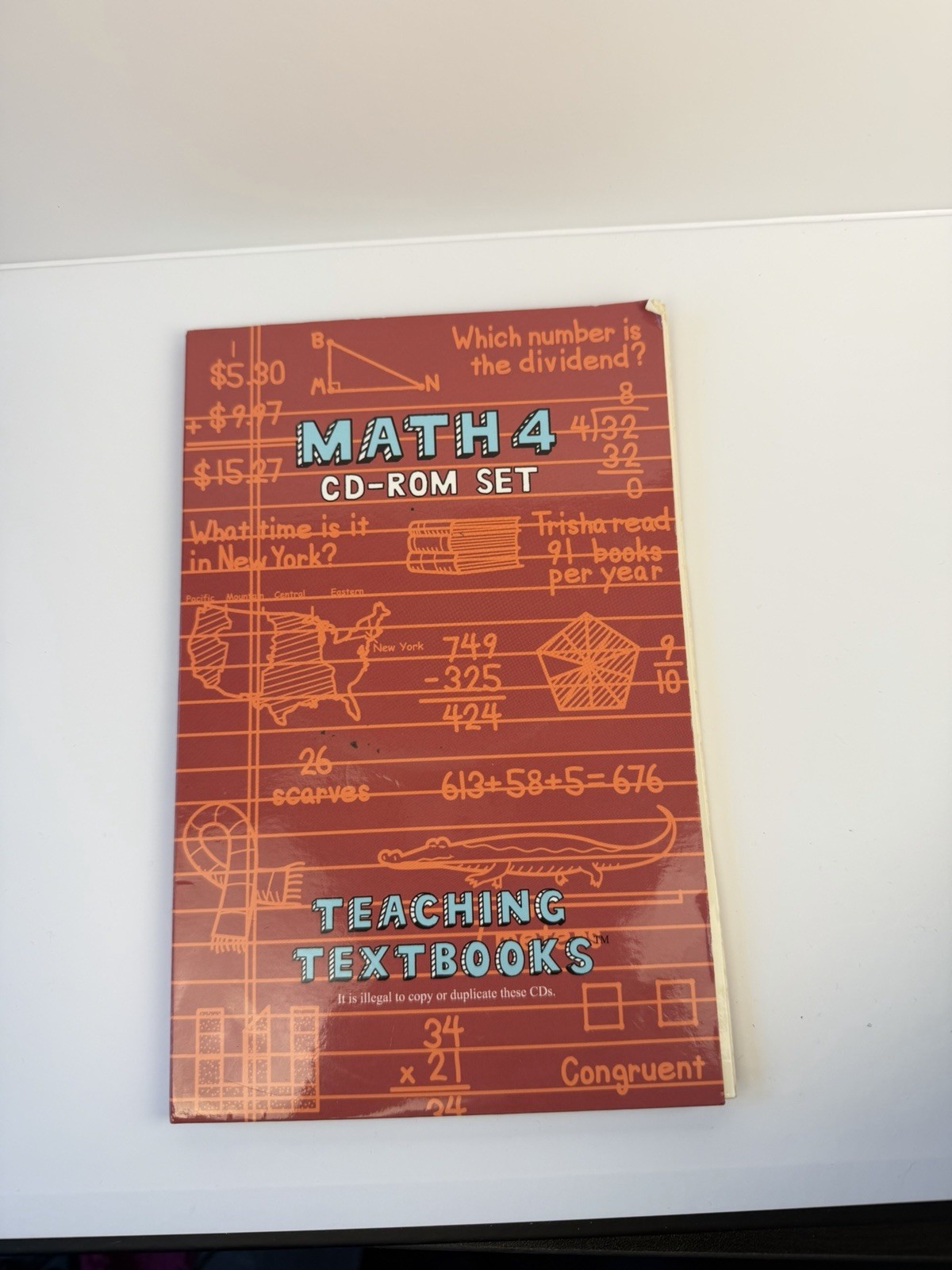 Teaching Textbooks Math 4 Complete CD-ROM Set 4 Discs Grade 4 Homeschool