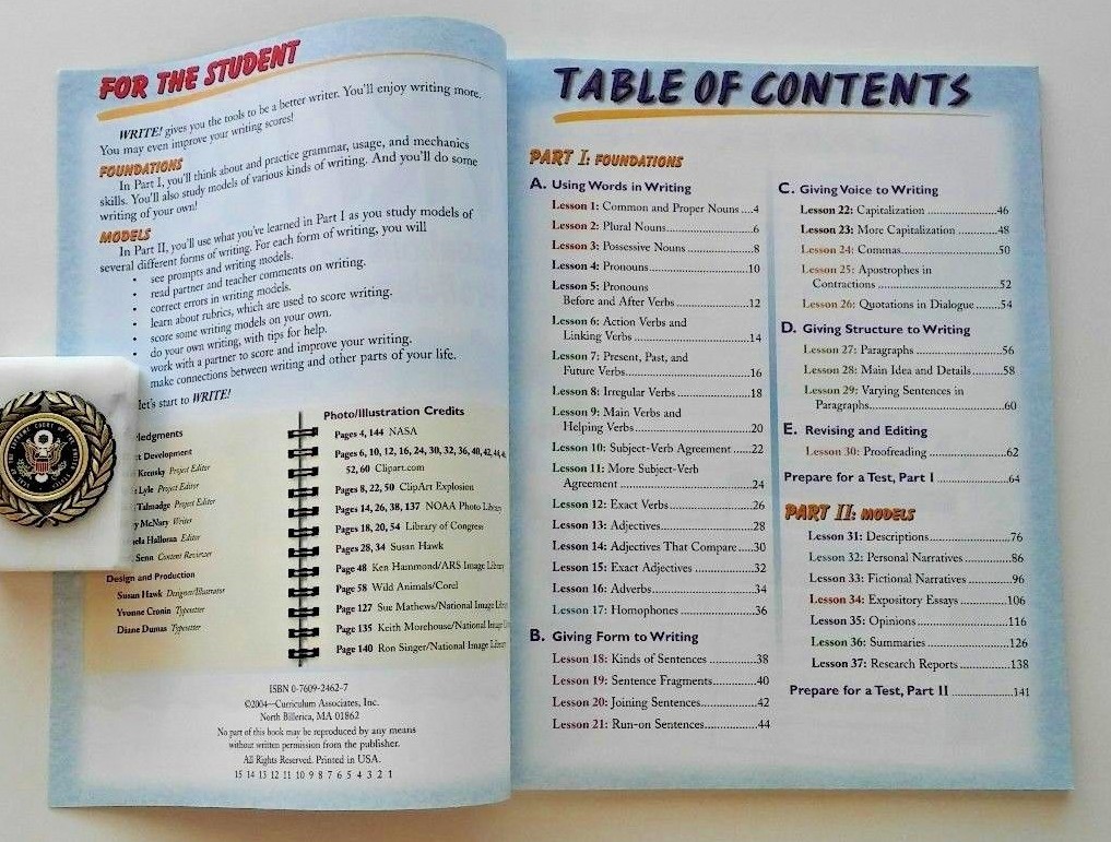 Write! Essential Writing Models, Grammar, Usage, Mechanics & More 5th Grade 5 6