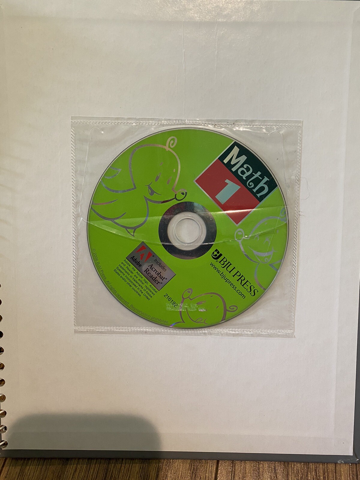 BJU Press 3rd Edition Math 1 Teacher’s Edition CD 216192