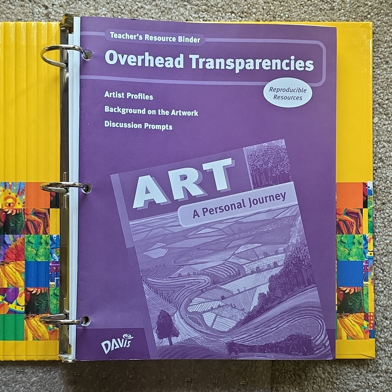 Scott Foresman Art Resource Binder Ring Bound Elementary School Transparencies