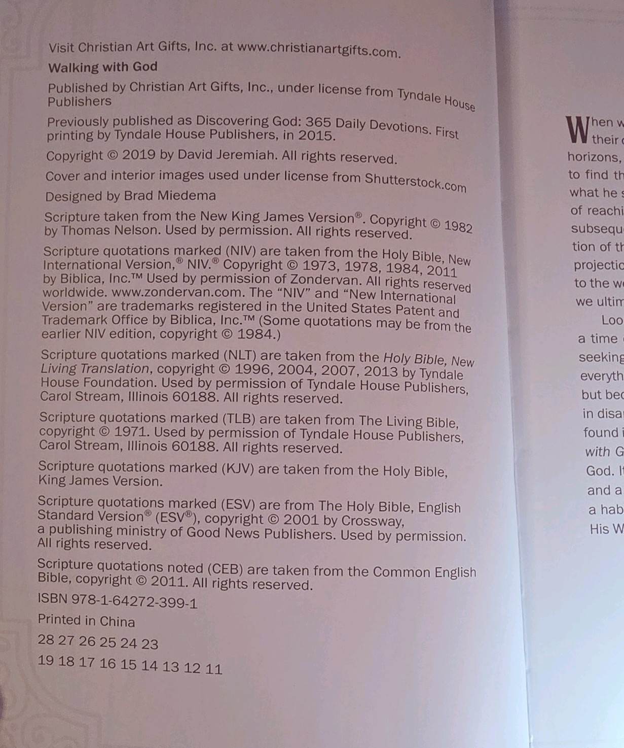 NEW 365 Daily Devotions Walking wGod Devotional David Jeremiah BondedLeather