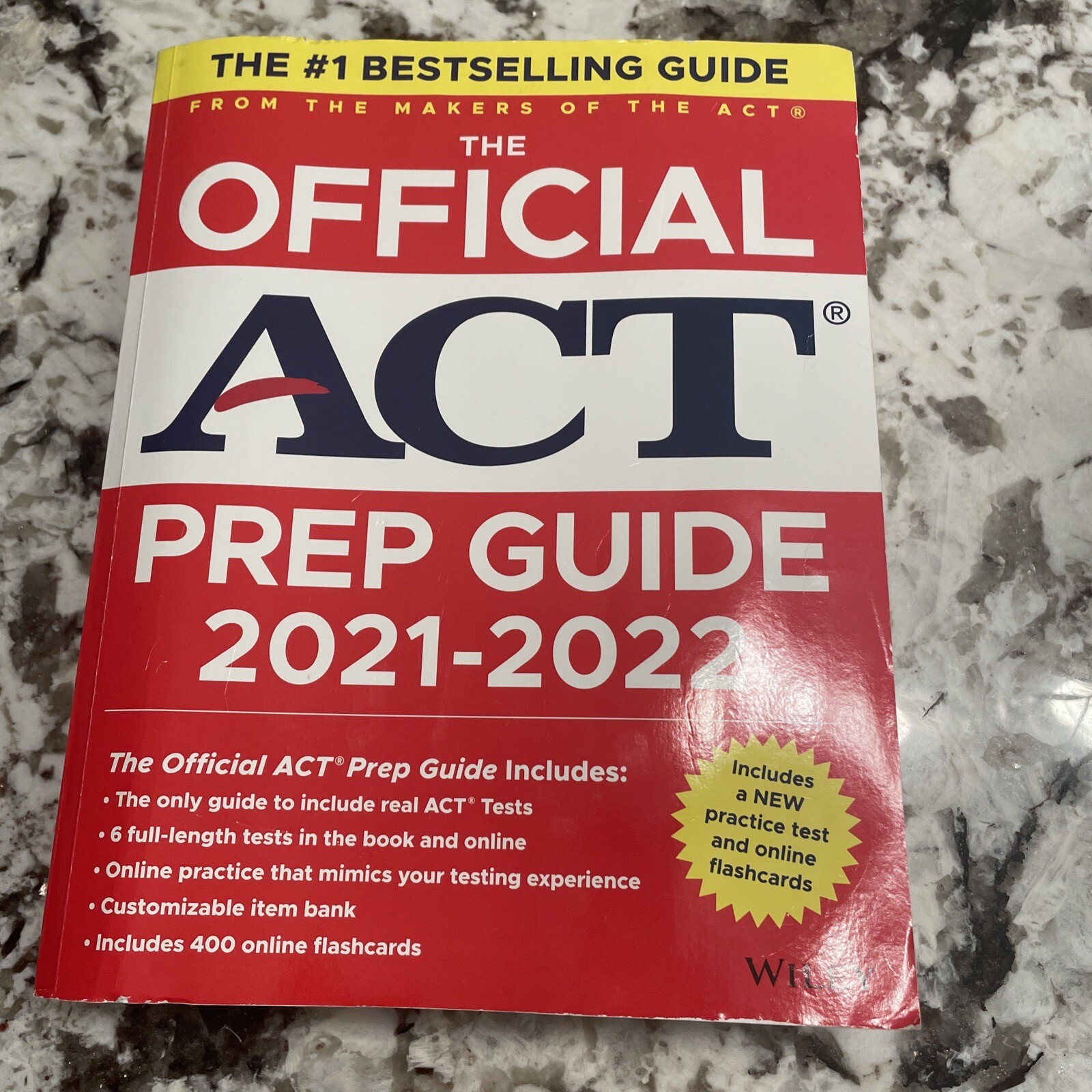 Official ACT Prep Guide 2021-2022 Paperback Practice Test & Online Flashcards