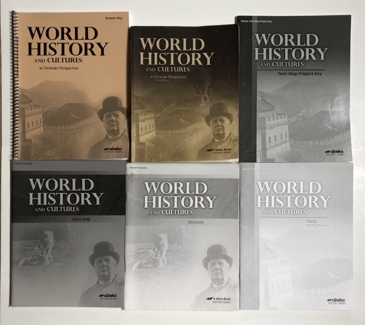 ABeka 10th grade WORLD HISTORY AND CULTURES 10 SET Student Text Test Quiz Keys