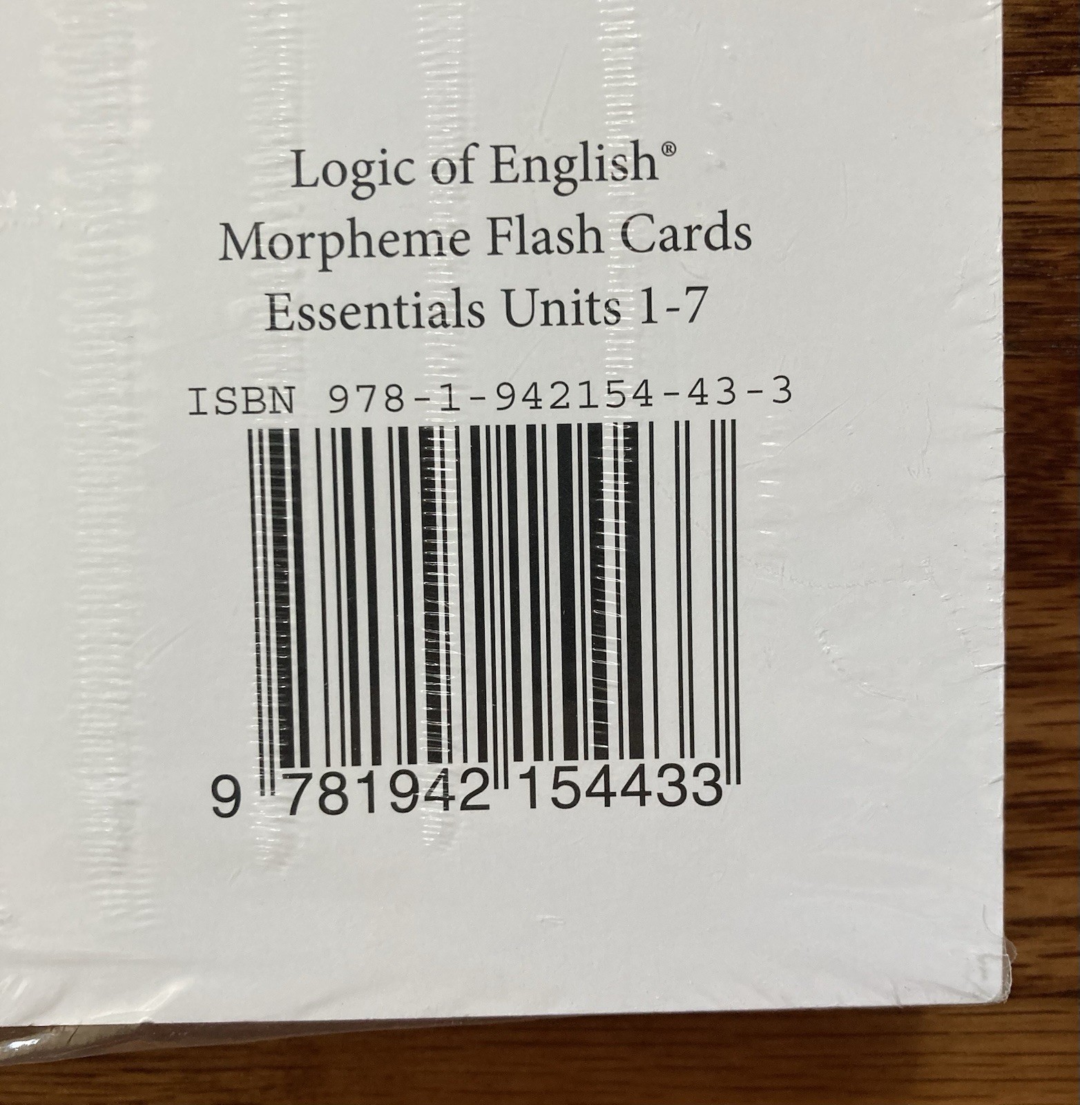 Essentials Units 1-7 Morpheme Flash Cards Levels A B and C Logic of English