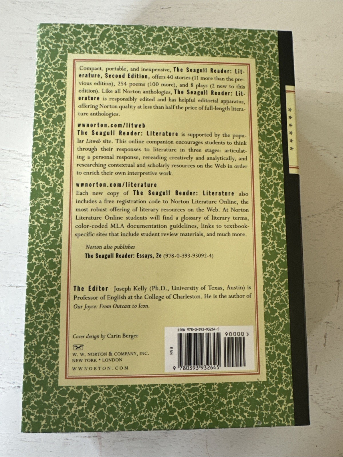 Seagull Reader Literature 2nd Ed. Edited byJoseph Kelly 3 volume PB slipcase