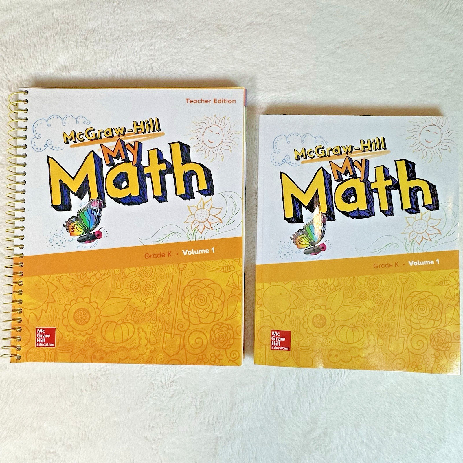 McGraw-Hill My Math Grade K Vol 1 Teacher Edition + Student Workbook Set