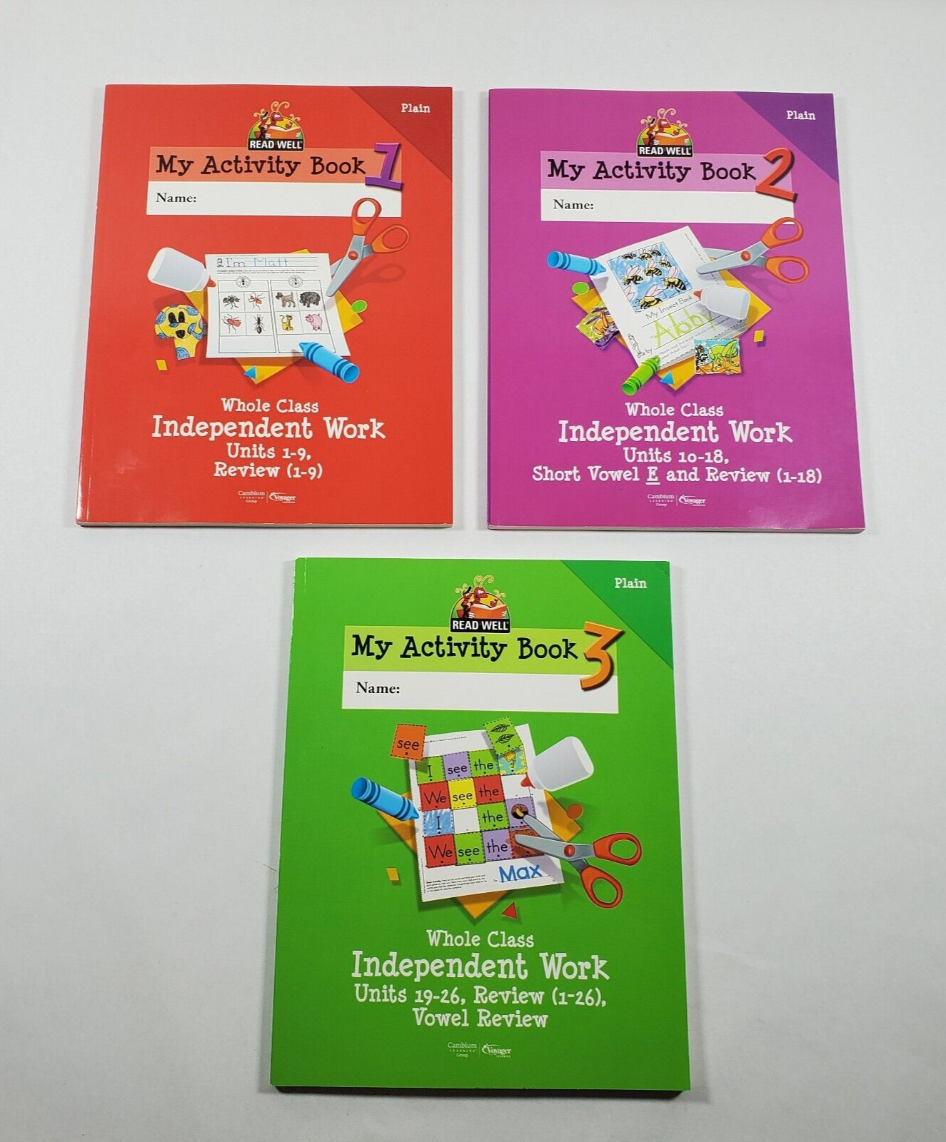 Read Well Level K My Activity Books 1-3 Sopris West Voyager Cambium Homeschool