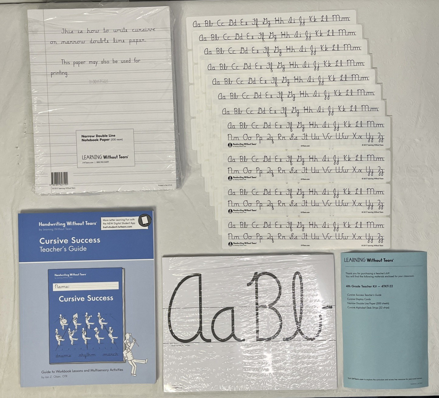 Handwriting Without Tears Cursive 4th Grade Teachers Kit 4TKIT-22