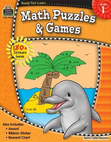 Ready-Set-Learn: Math Puzzles and Games Grd 1 – Paperback – GOOD