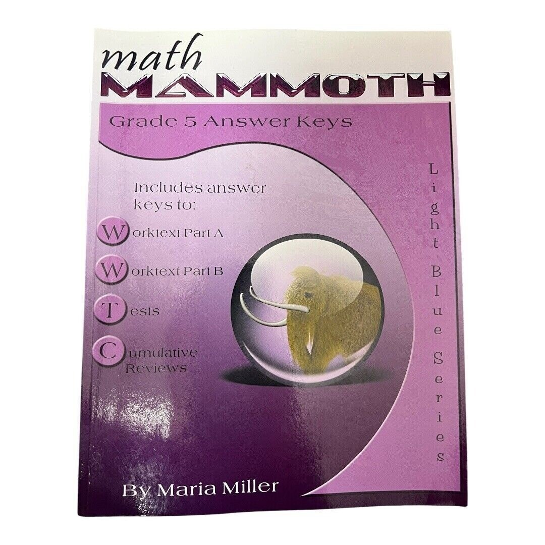 Math Mammoth Grade 5 Answer Keys~Light Blue Series~by Maria Miller 6/2019 M5 30