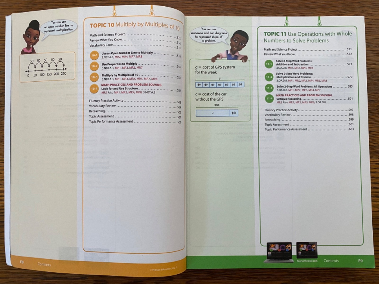 THIRD GRADE 3: Pearson enVision MATH Practice Workbook_Vol 1 & 2 Set_Homeschool