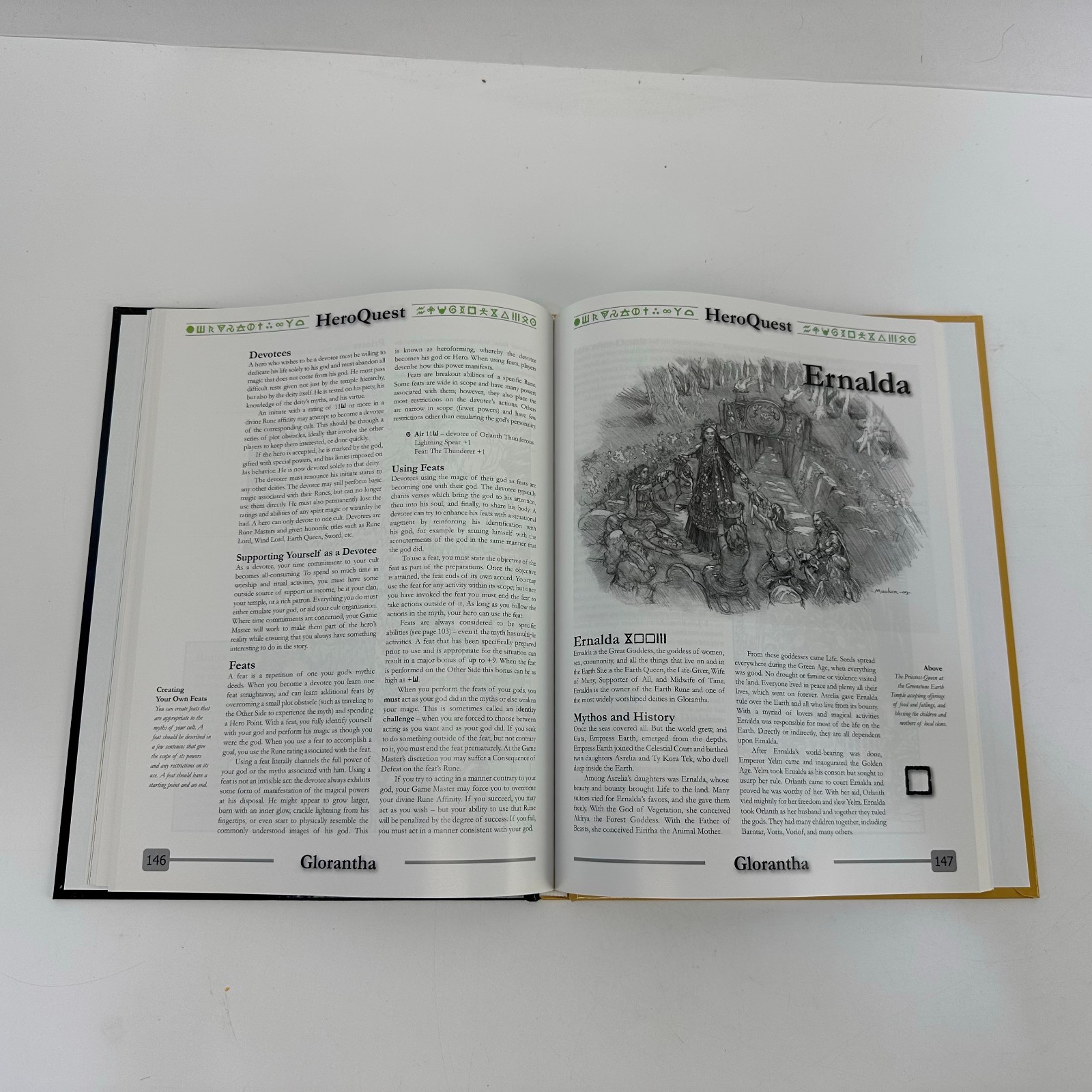 Heroquest: Glorantha Moon Design Tabletop Fantasy Role-Playing Game Book