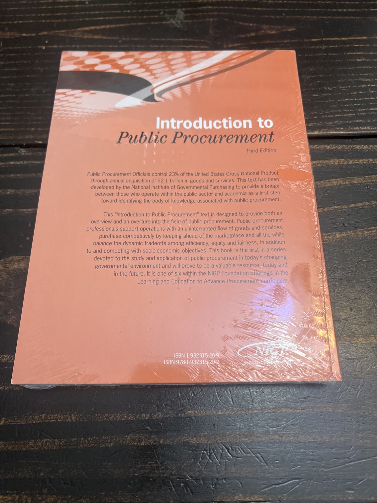 Introduction To Public Procurement Third Edition – Isbn 9781932315202 SEALED