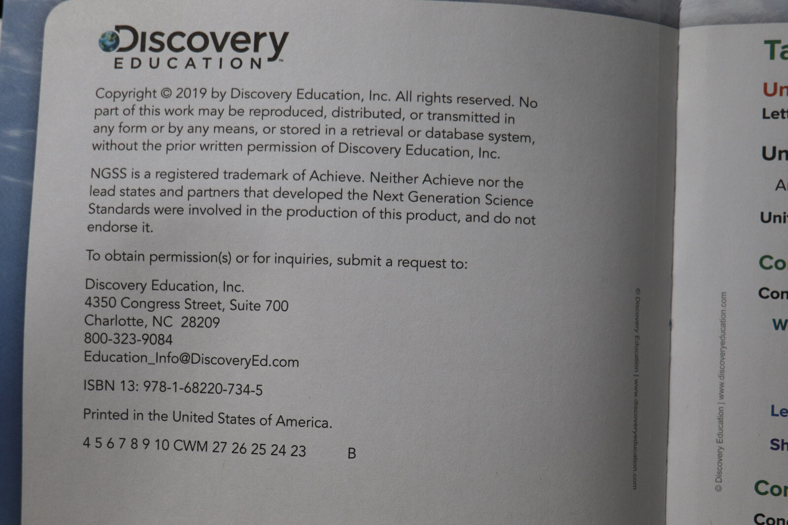 Discovery Education Science Techbook Grade 4 Student Edition California Unit 5