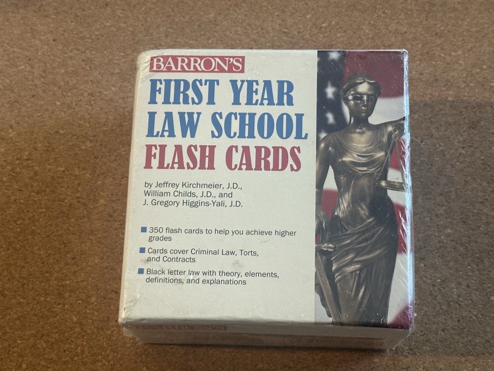 SEALED Barron’s First Year Law School Flash Cards 350 Cards 2010 WEAR ON BOX