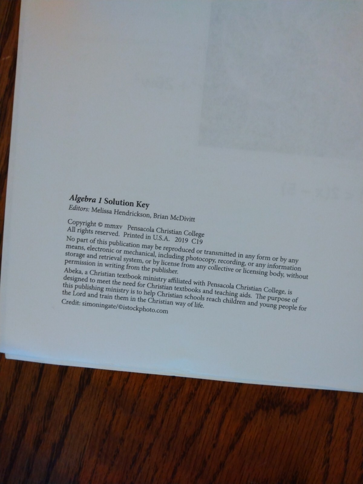 ABeka grades 9th Grade Algebra 1 Math 9 Teacher Solutions Key