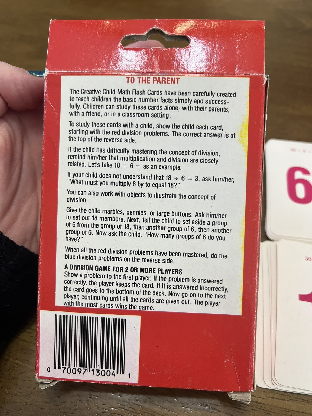 Division Flash Cards