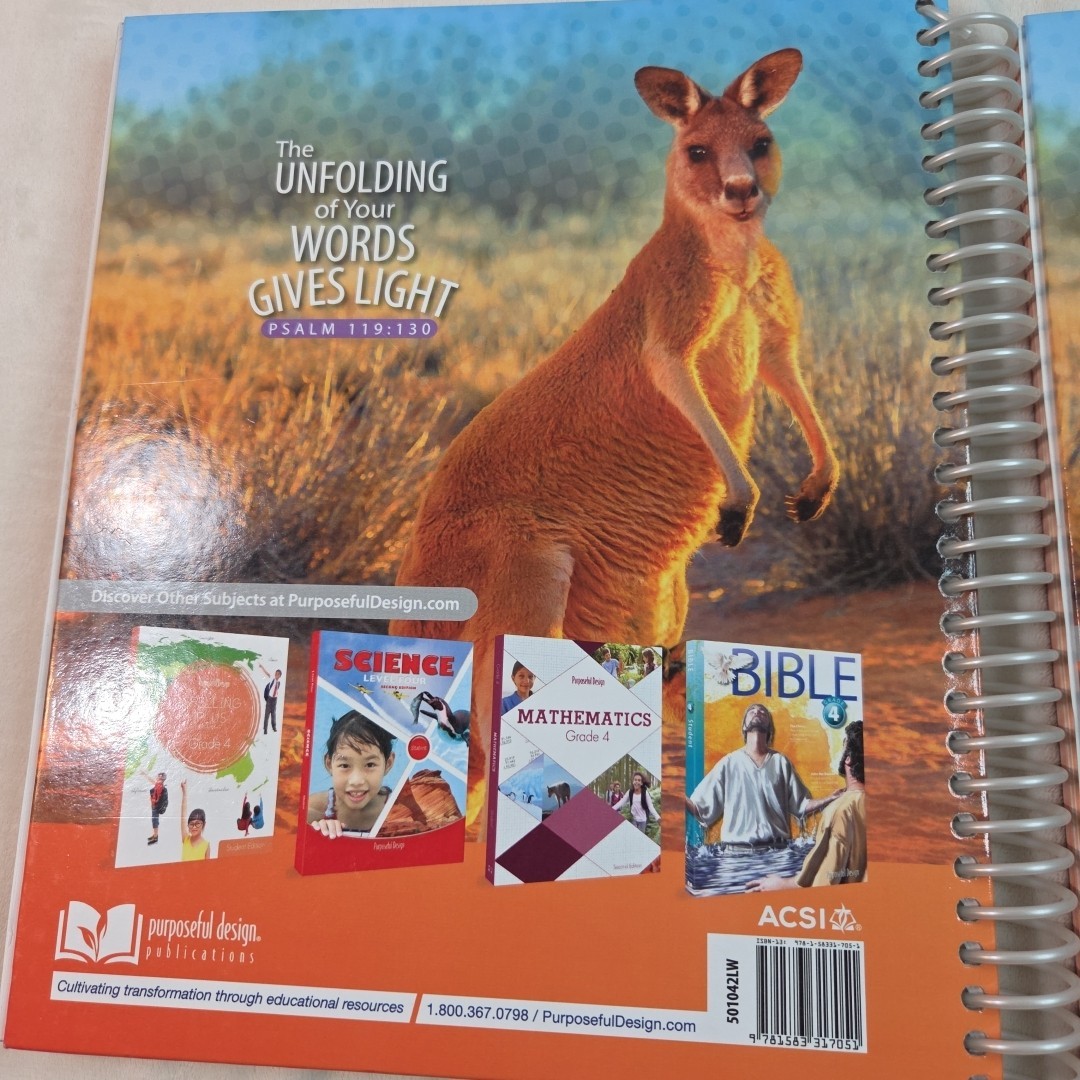 Purposeful Design Language Arts Grade 4 TEACHER Books Set of 2 Reading Language