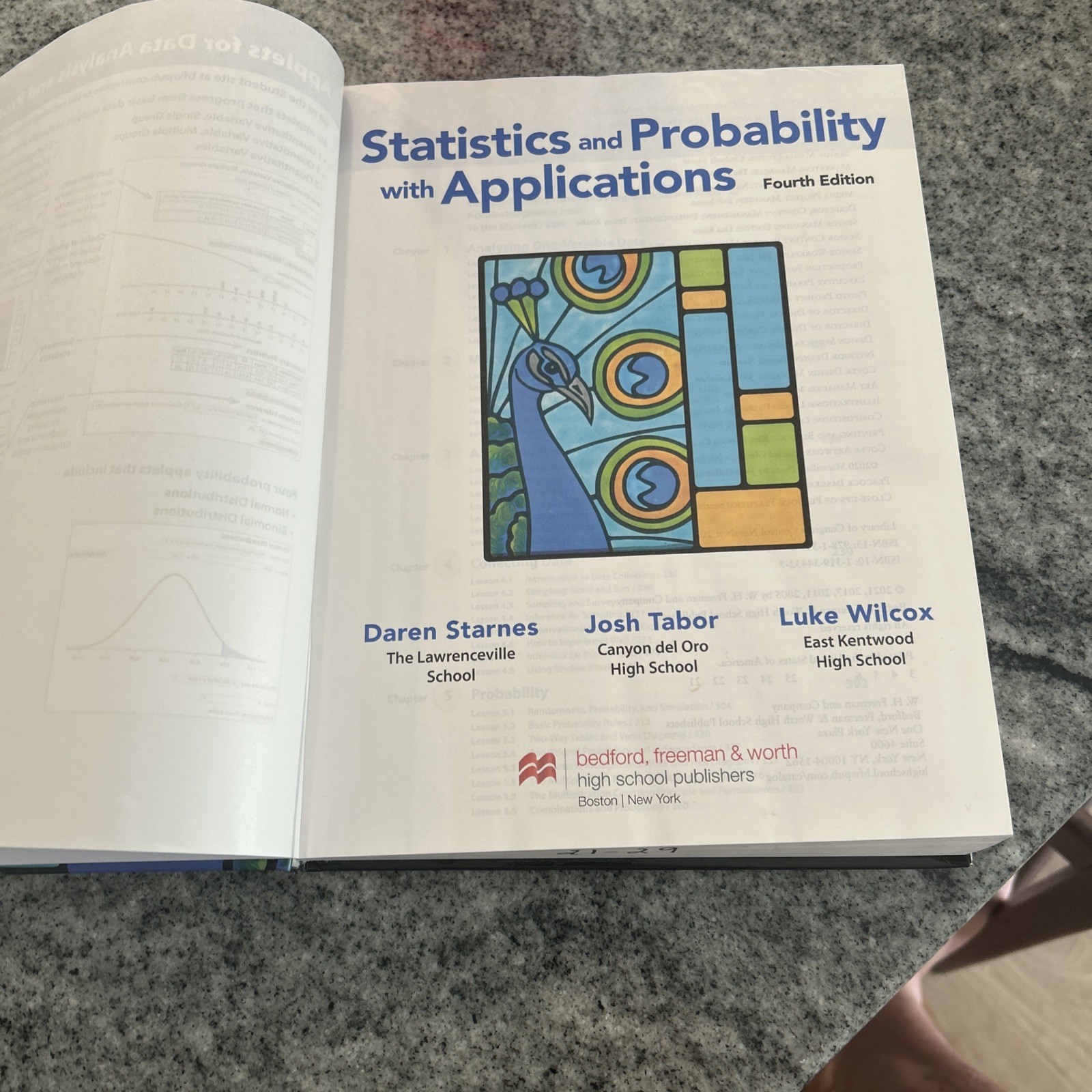 Statistics and Probability with Applications, Fourth Edition, Great Condition