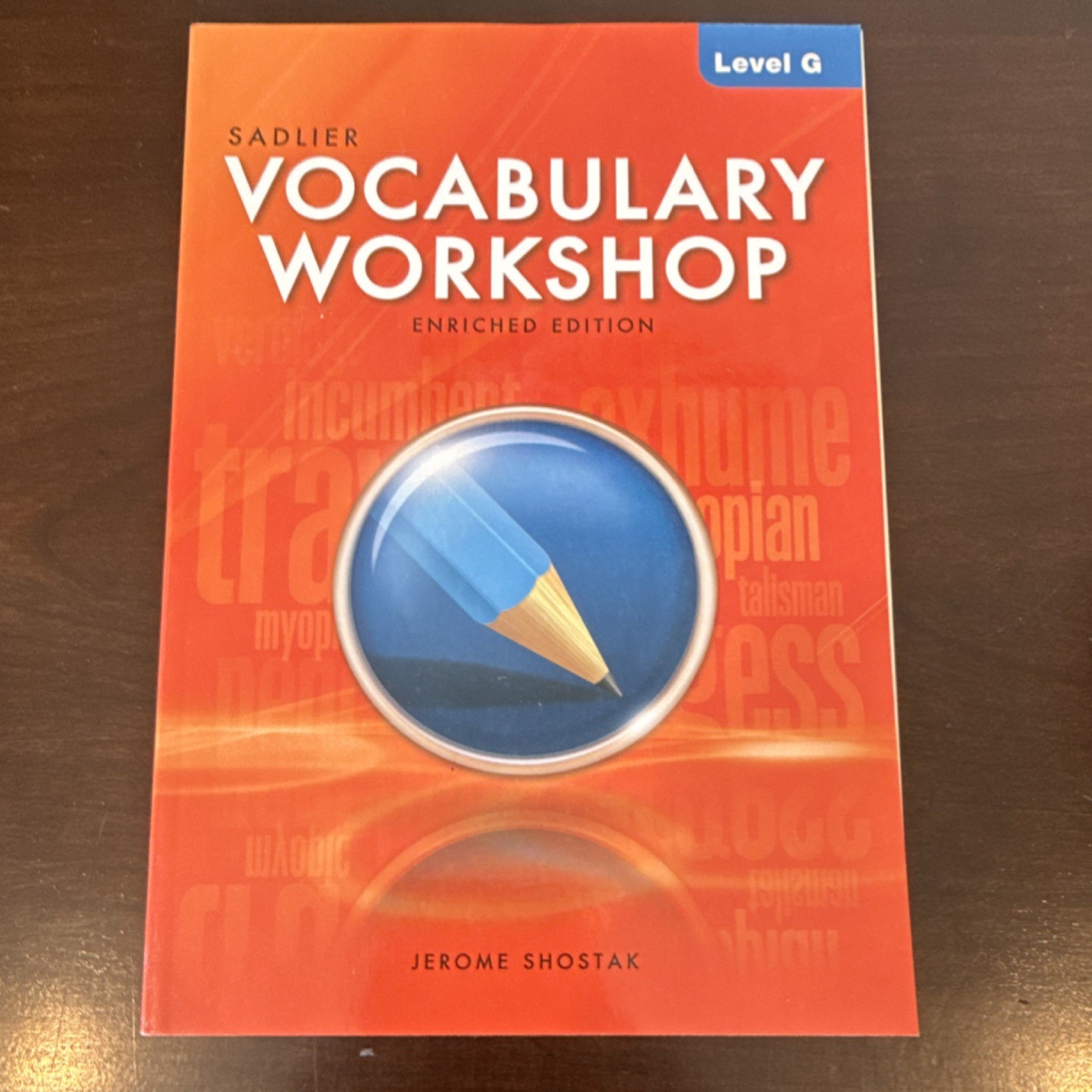Sadlier Vocabulary Workshop Level G Workbook Jerome Shostak High School Book