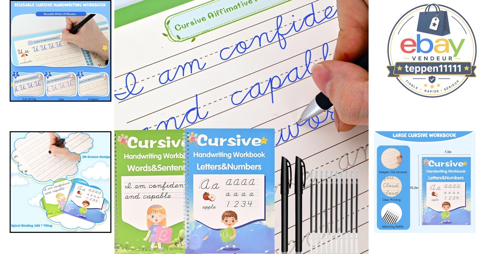 Cursive Handwriting Workbook 2 Pack