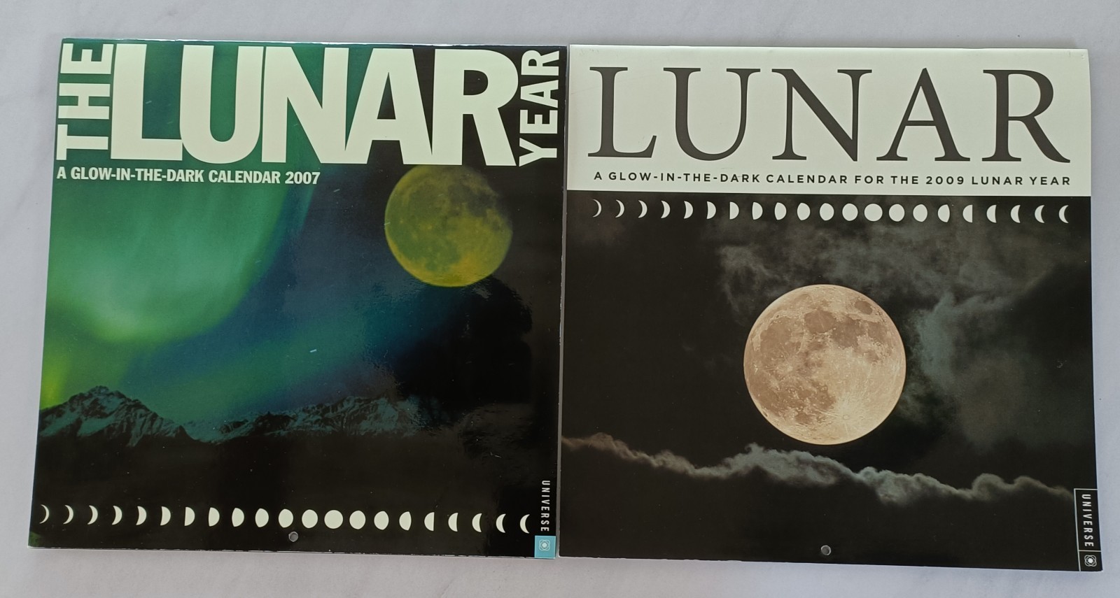 The Lunar Year 2007 & 2009 Glow-In-The-Dark Wall Calendars Universe Publishing
