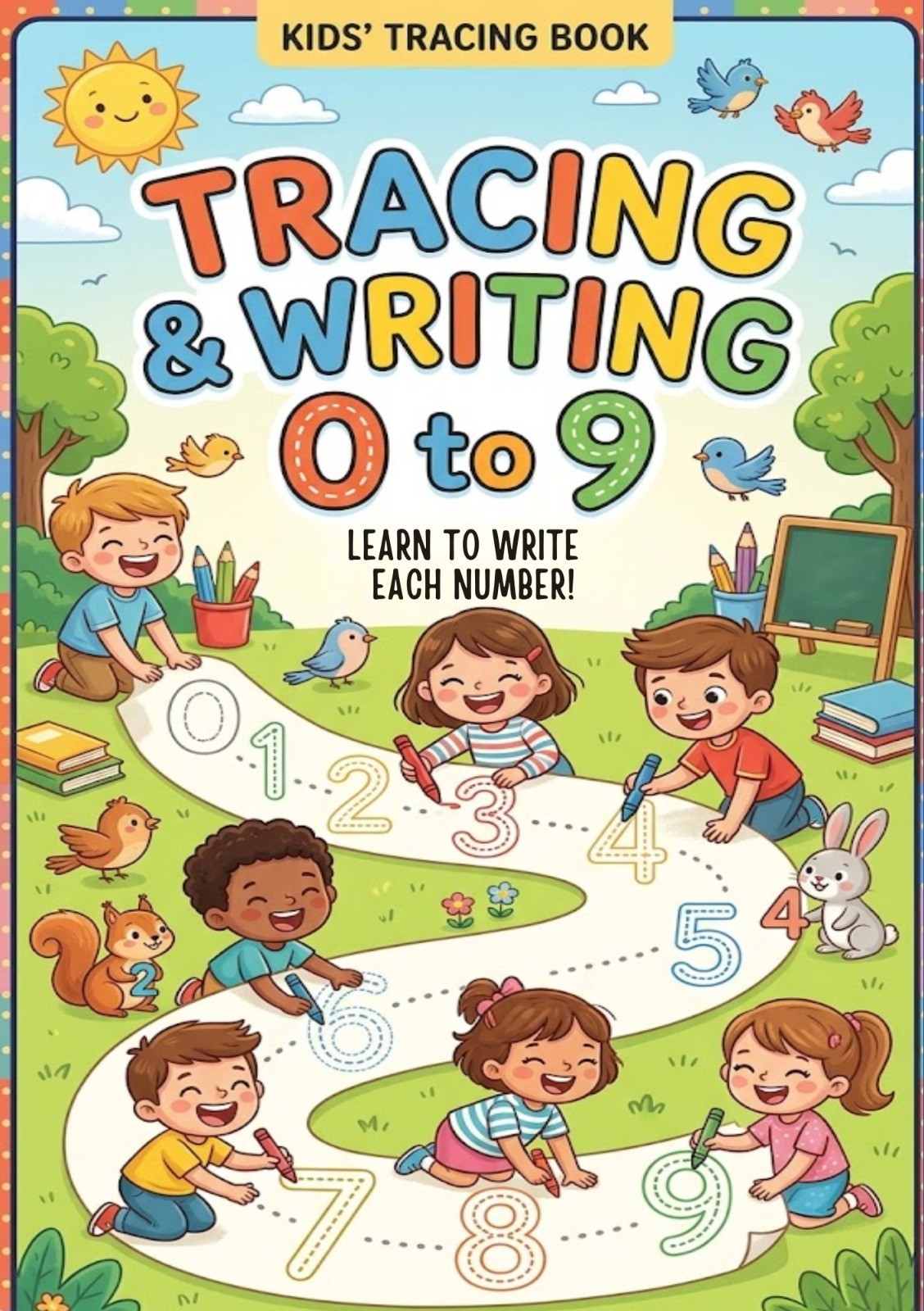 Digital-Fun tracing and writing 0 to 9 for kids Learning Activity book