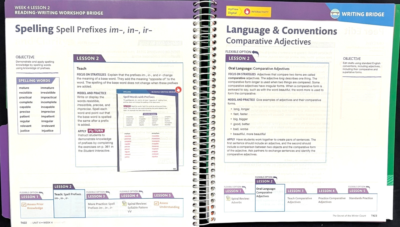 4th Grade – MY VIEW LITERACY – TEACHER EDITION (UNIT 4) (2020, Savvas)