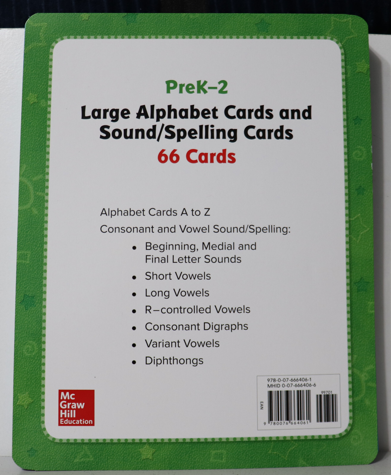 World of Wonders Grades TK PreK – 2 Large Alphabet Cards McGraw-Hill