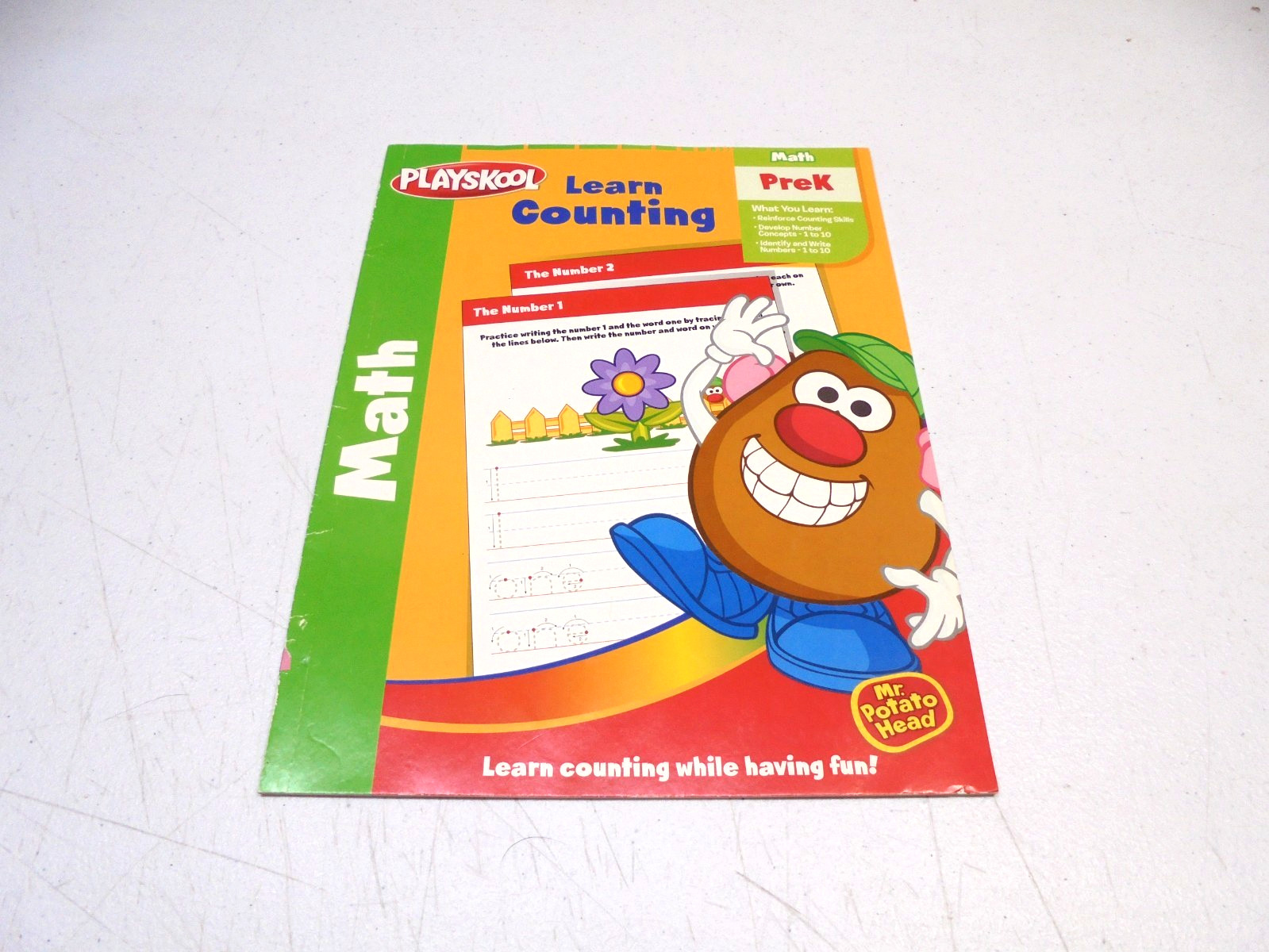 Playskool Mr. Potato Head Learn Counting Workbook Math PreK