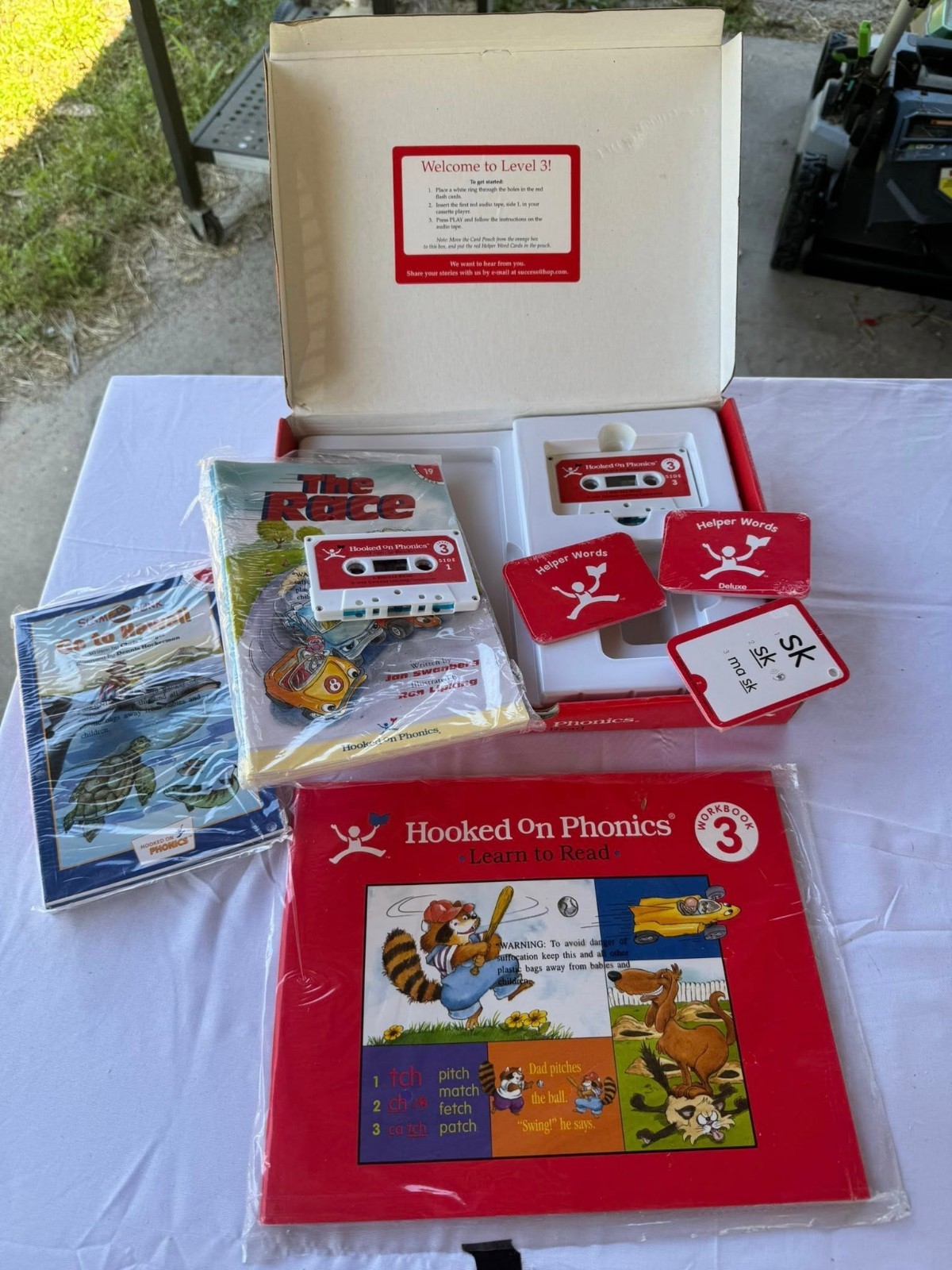 Hooked On Phonics Level 3 Learn To Read COMPLETE Set Books Cassette Cards Sealed