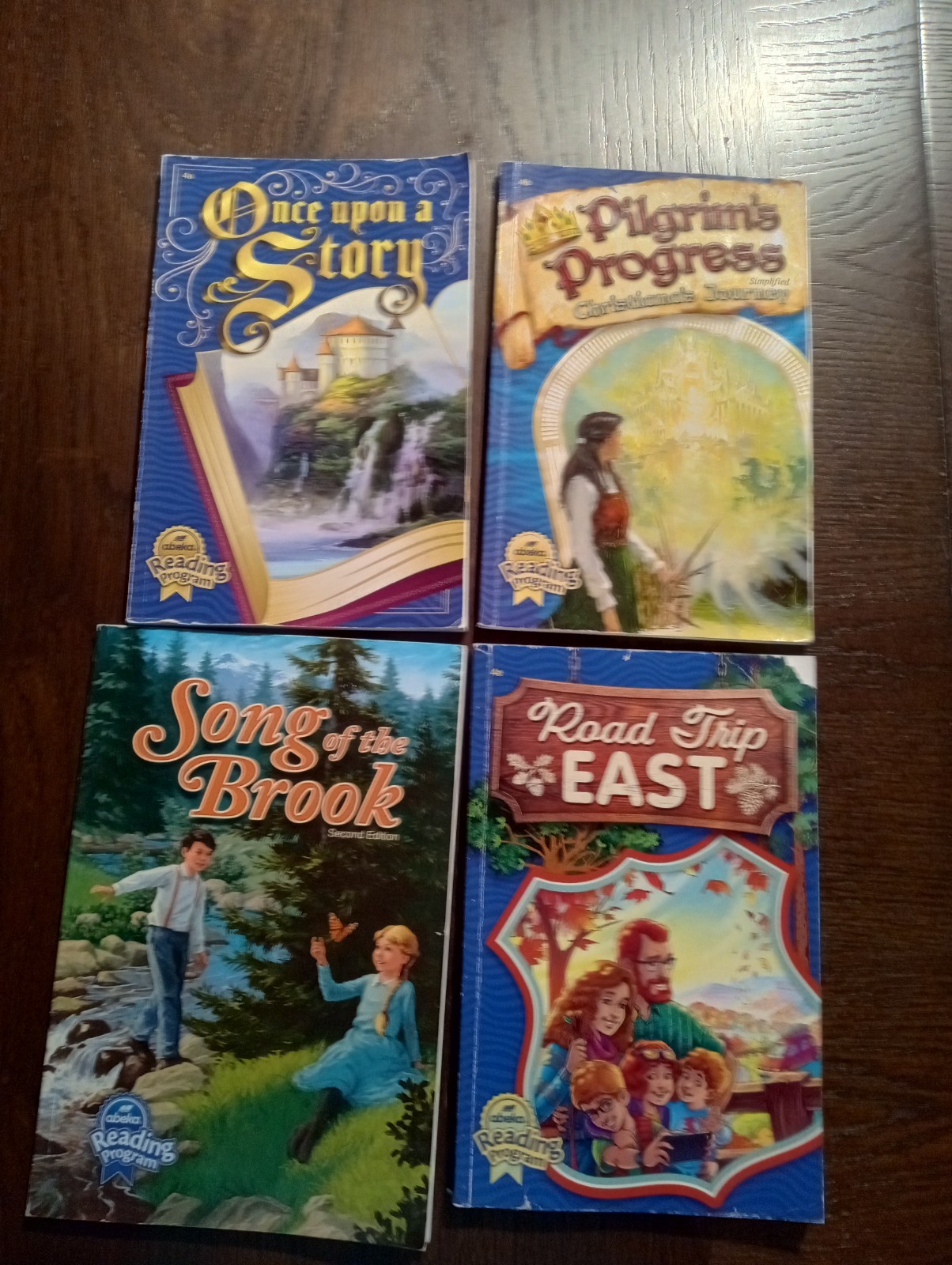 abeka 4th grade readers set of 4 no writing or highlighting inside books