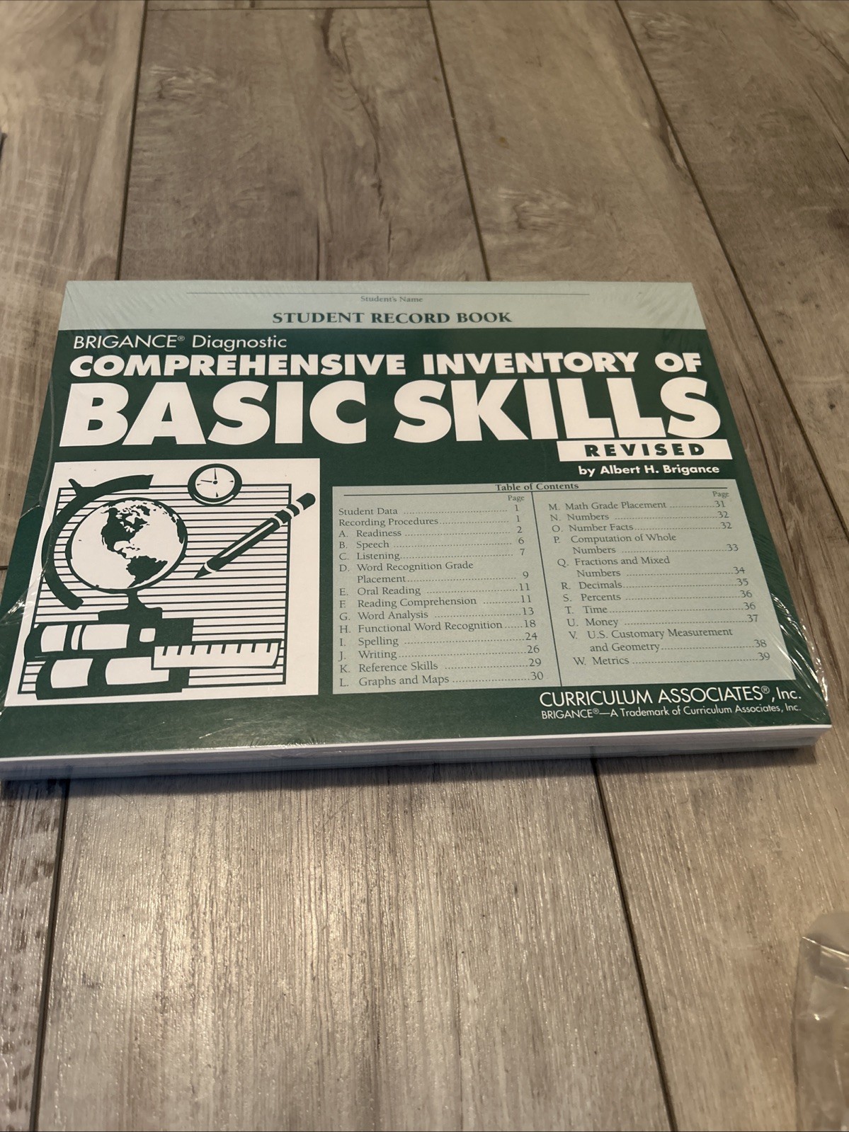 3Brigance Diagnostic Comprehensive Inventory of Basic Skills Student Record Book
