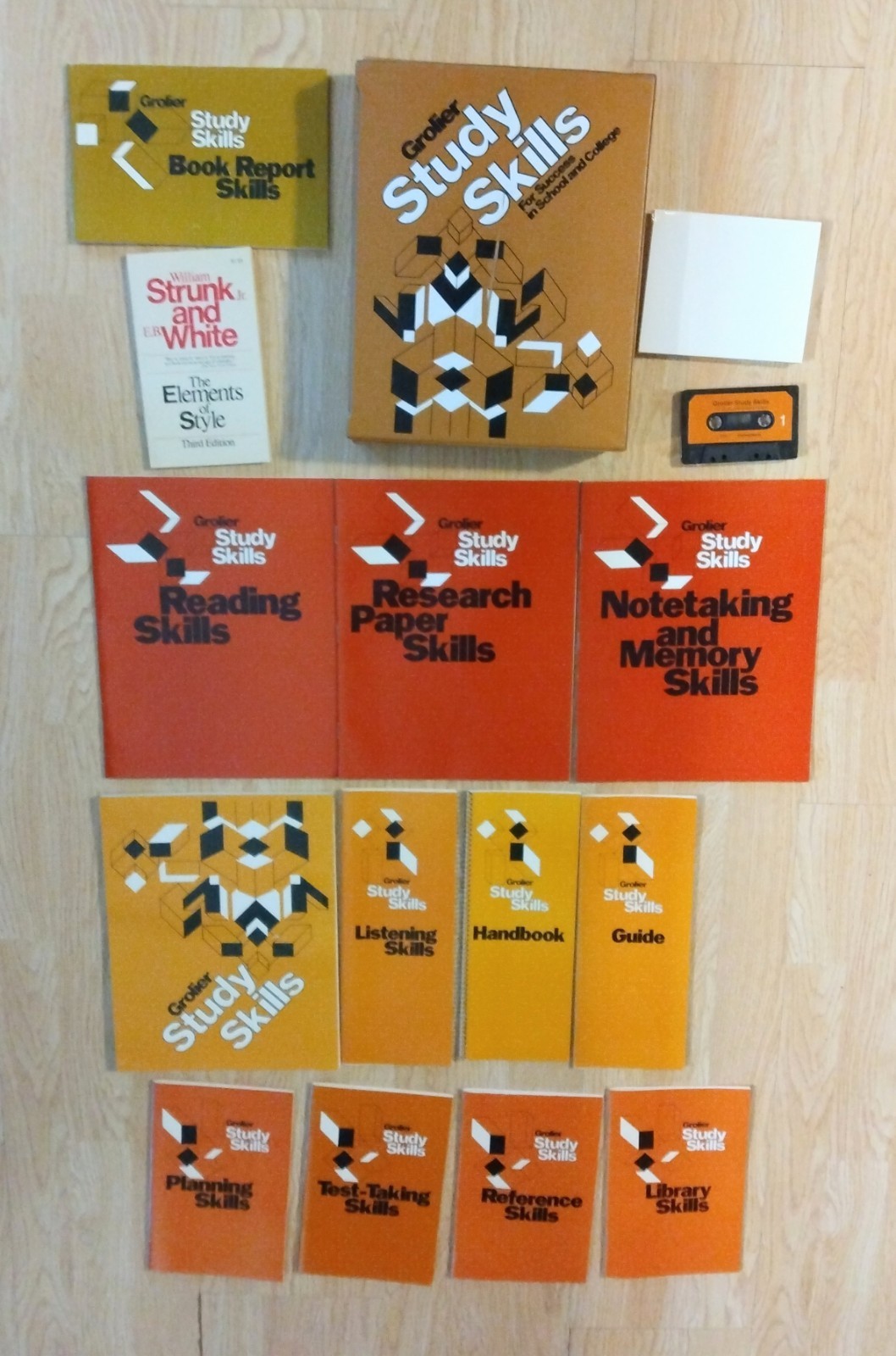 Vintage 1978 Grolier School College Study Skills Book Set