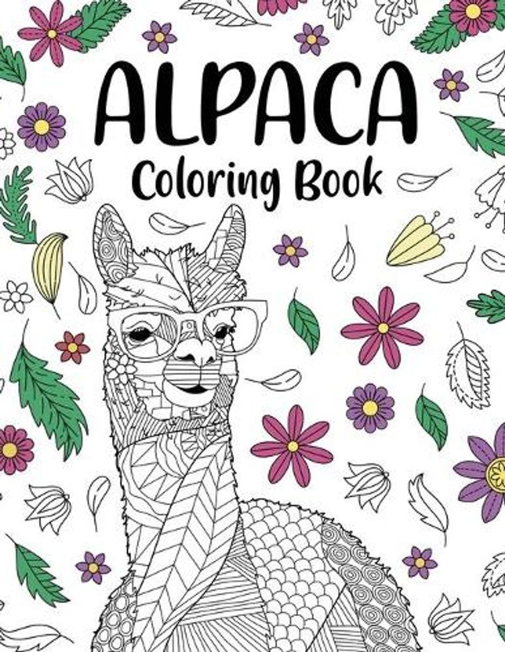 Alpaca Coloring Book: Adult Coloring Book, Gifts for Alpaca Lovers, Floral Manda