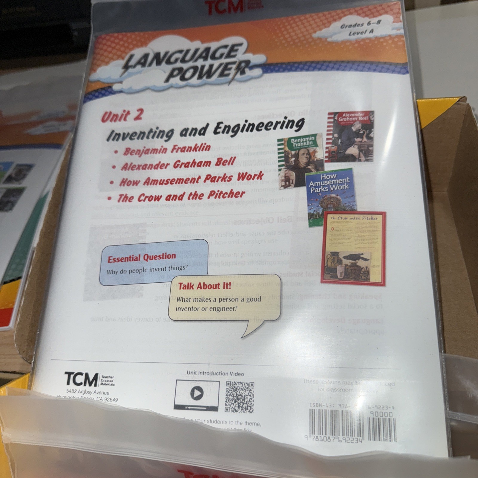 Language Power Grades 6-8 Level A Teacher Created Materials TMC BUILDING ENGLISH