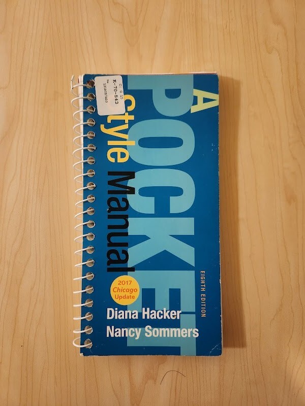 A Pocket Style Manual (8th Edition) by Diana Hacker (2017)