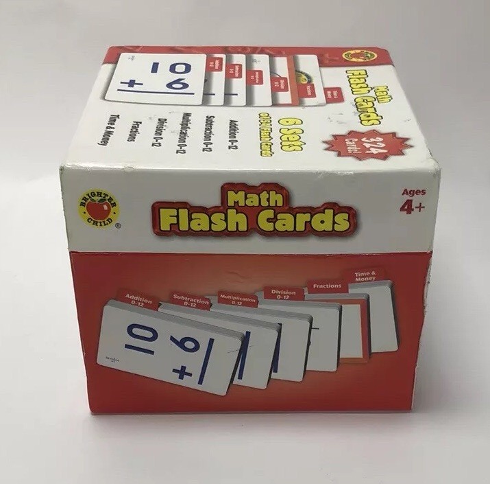 Brighter Child Addition Subtraction Multiplication Division Etc Flash Cards A7