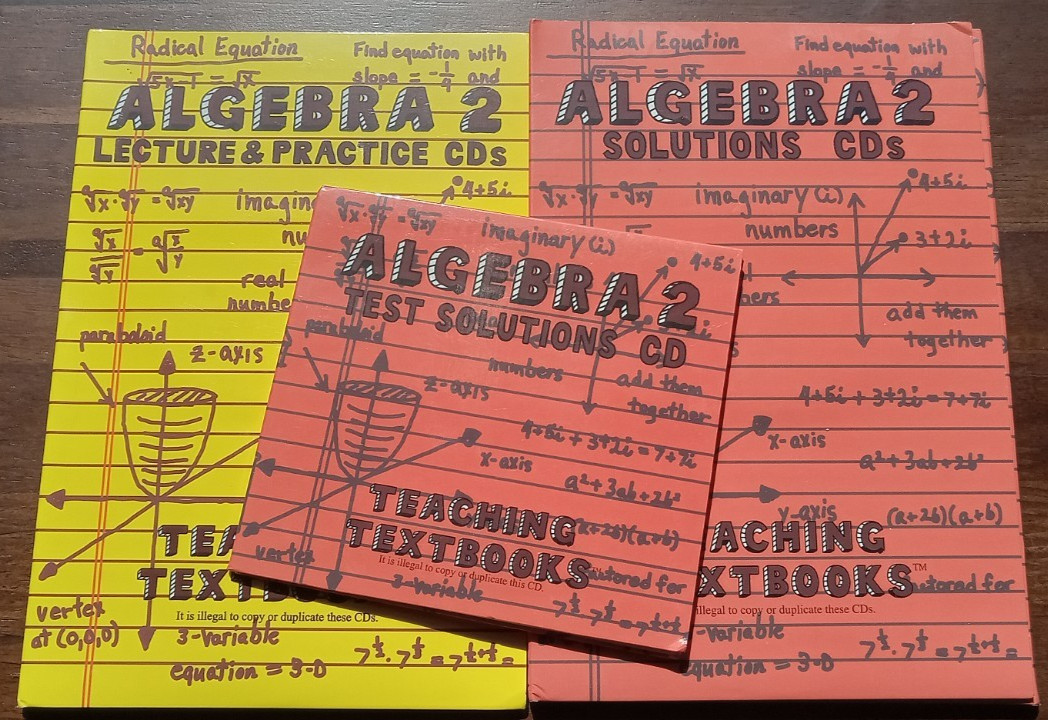 Algebra 2 Teaching Textbooks solutions, Lecture & Practice CDs used