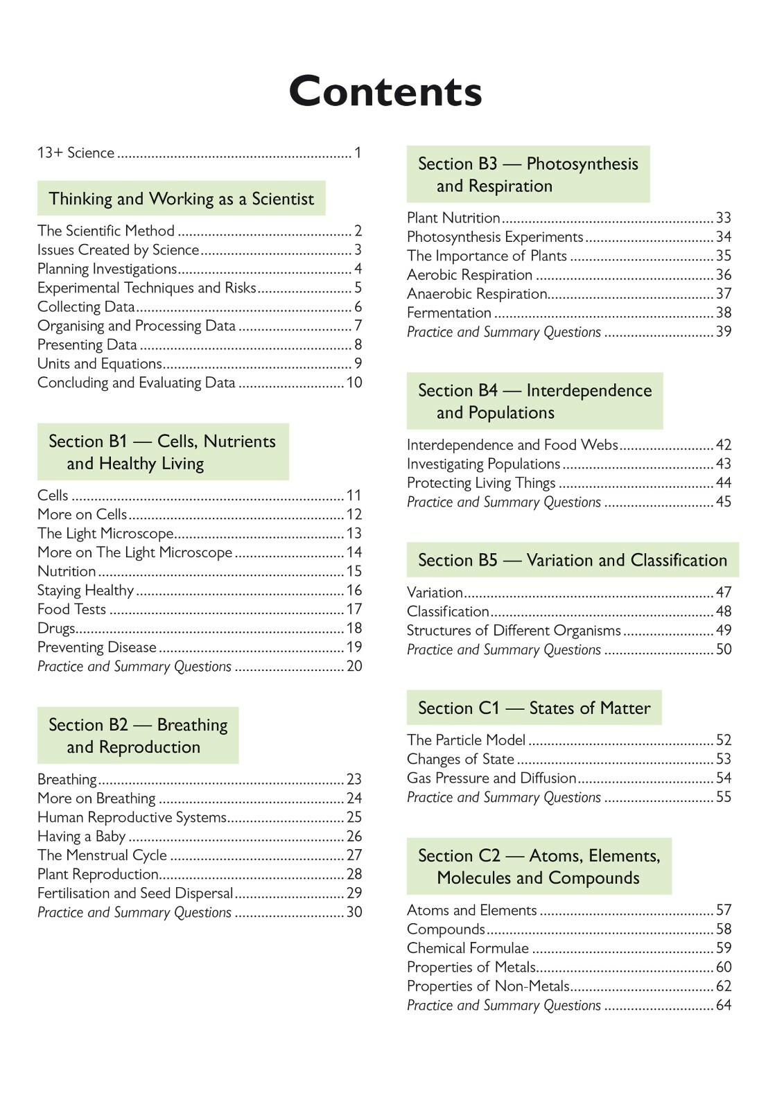 13+ Plus Science Revision Guide For Common Entrance Exam Key Stage 3 Age 11-13