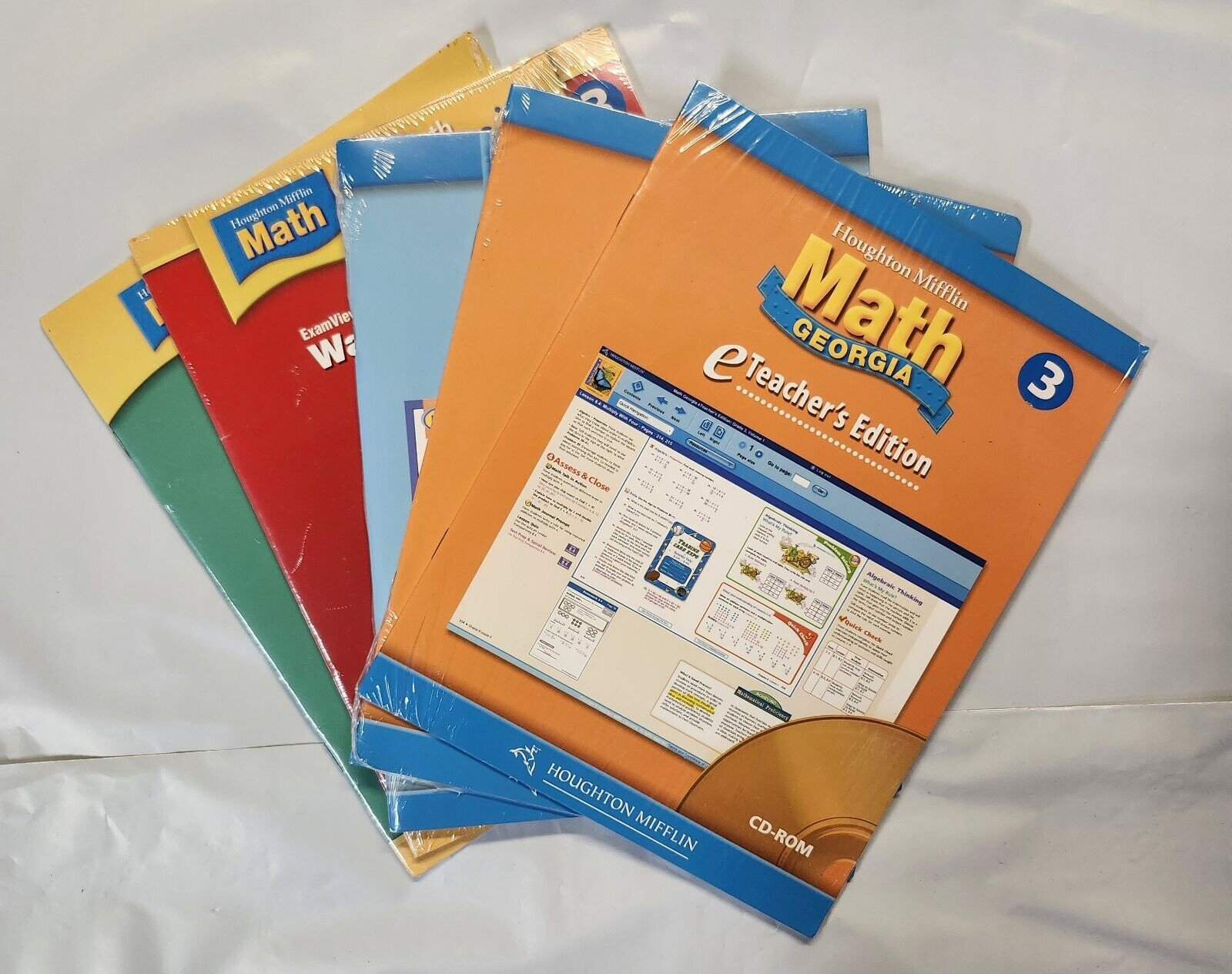 Lot of 5 HMH Math 3rd Grade E-Teacher/EMath/Lesson Planner/ExamView + CD-ROM NEW